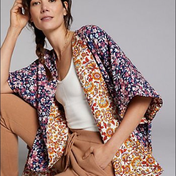 Anthropologie Tops - Reversible Quilted Kimono